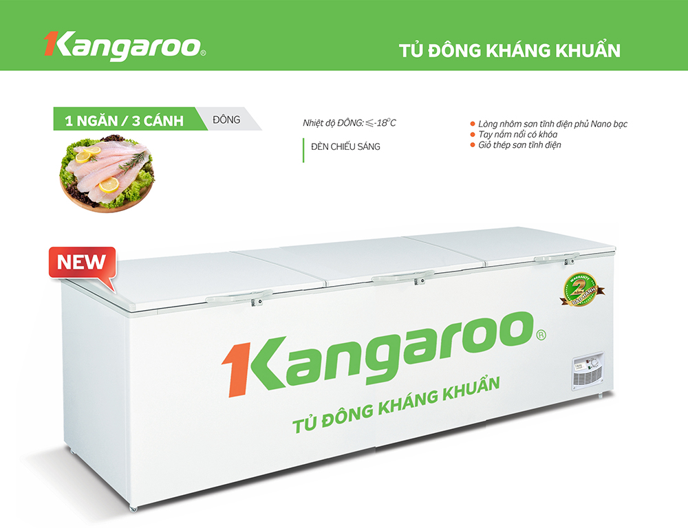 Tủ đông kháng khuẩn Kangaroo KG1400A1