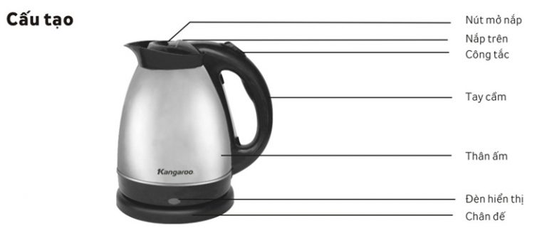 Bình đun siêu tốc Kangaroo KG341