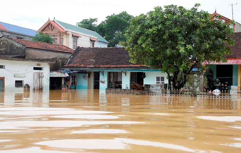 Vùng Chương Mỹ, Hà Nội chìm trong biển nước