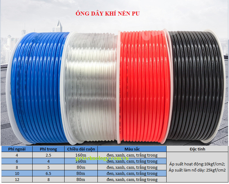 Ống dây khí nén PU