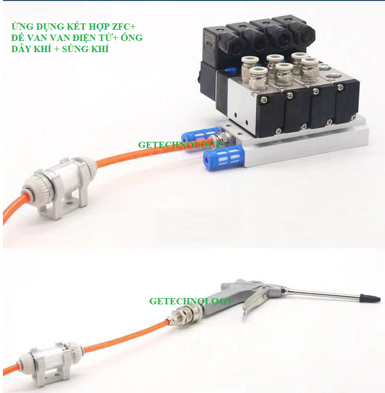 Bộ lọc khí ZFC100-06B ZFC100-04B ZFC200-06B ZFC200-08B loại dọc thân hãng SMC