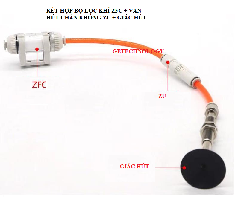 Bộ lọc khí loại dọc thân kết nối nhanh ZFC - Bộ lọc khí ZFC53-B, Bộ lọc khí ZFC-54-B
