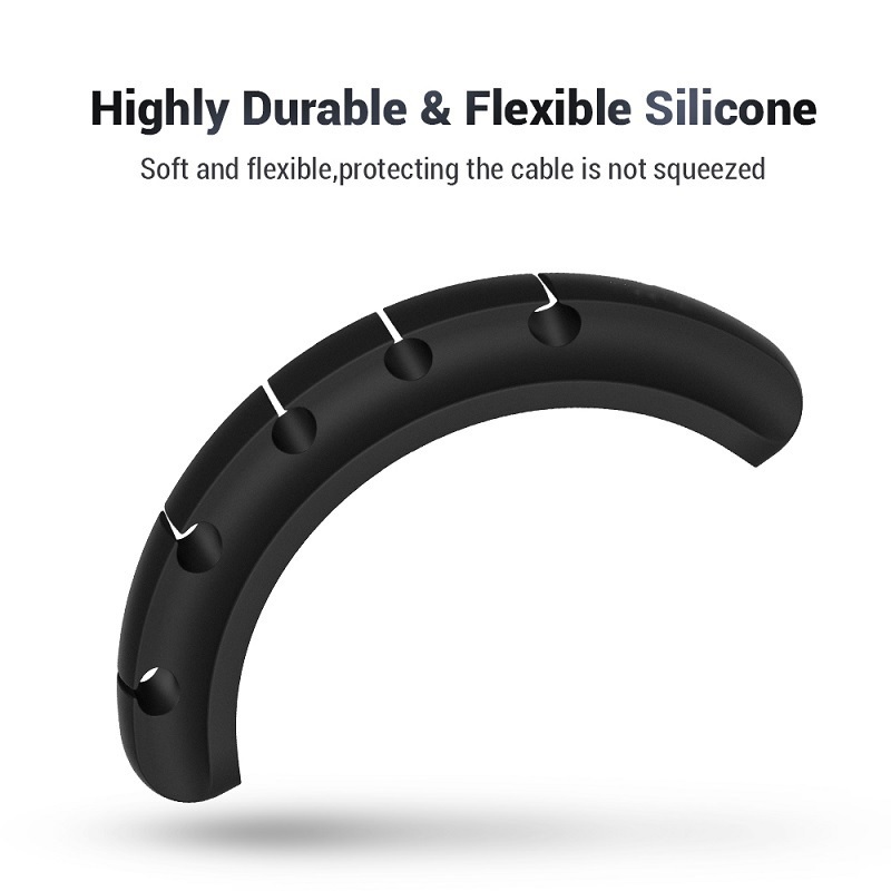 Miếng dán Silicone Kẹp Giữ Dây Cáp Sạc Điện Thoại, Máy Tính Cao Cấp - Keo 3M Siêu Dính, Đế Kẹp Dây Cáp Sắp Xếp Gọn Gàng