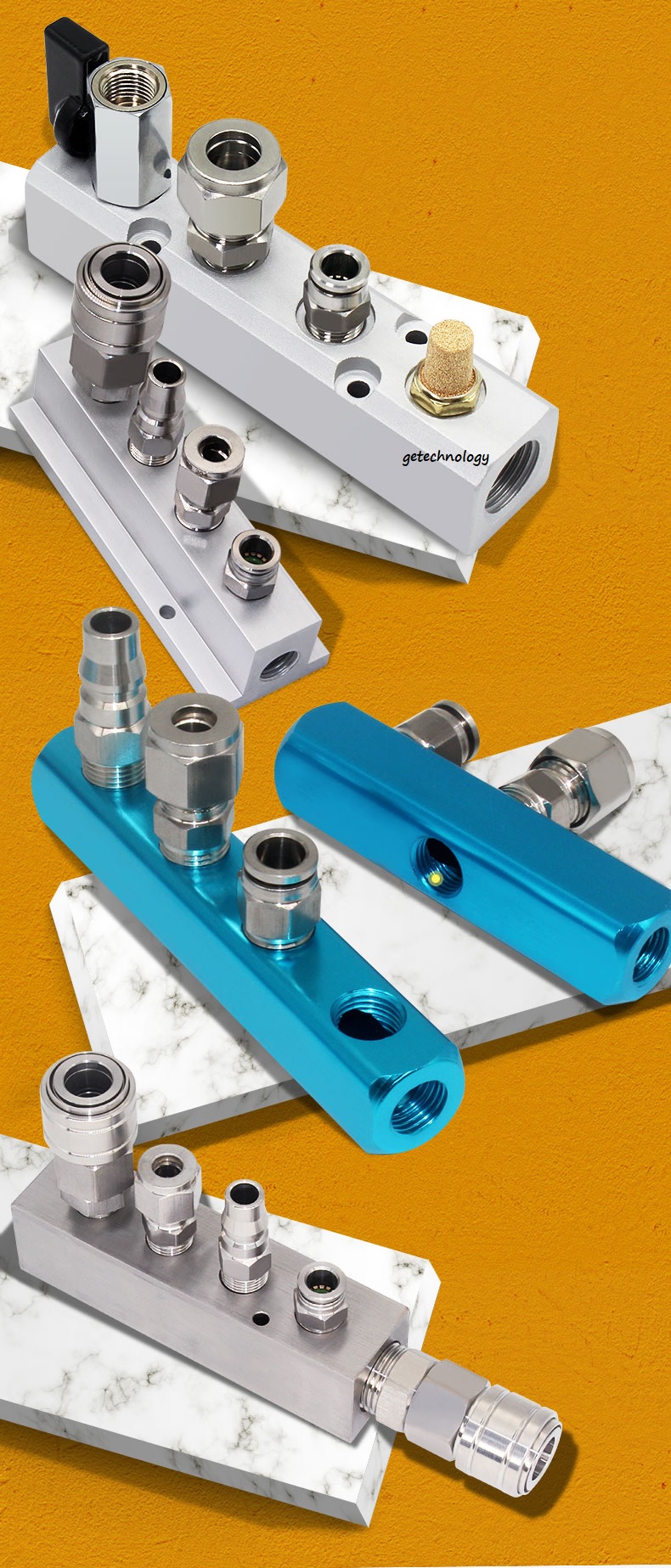 Bộ chia khí đầu nối nhanh SMV SMY SML SMT SMM SMX SM2BA SM3BA