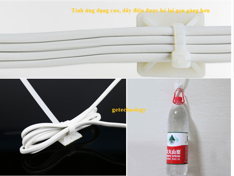 ĐẾ DÁN CỐ ĐỊNH DÂY RÚT, DÂY THÍT NHỰA,MIẾNG DÁN CỐ ĐỊNH DÂY THÍT, GỐI ĐỠ DÂY ĐIỆN