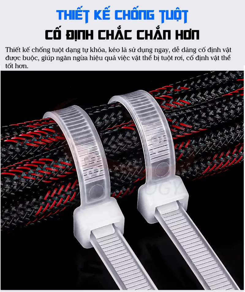 dây rút nhựa chống lão hóa,dây buộc dây cơ khí,dây rút nhựa đa kích thước,dây thít nhựa PA66,dây buộc cáp điện dân dụng