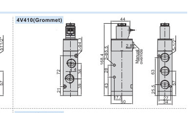 Van Điện Từ Khí Nén AIRTAC 4V410-15 24V/220V (Van Khí Nén 5/2, Ren 21mm)
