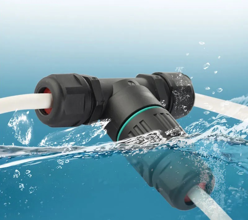 Cút nối dây điện chữ T chống nước, đầu nối nhanh dây điện chữ T chống nước, cút nối nhanh dây điện