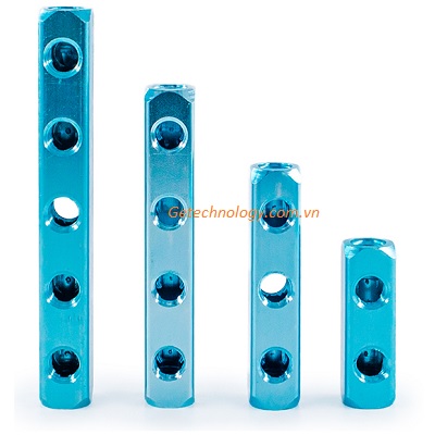 Bộ chia khí nhiều cổng SML2, SML3, SML4, SML5, thanh chia khí nhiều cổng chia 2, 3, 4, 5