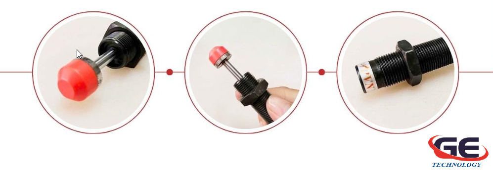 Bộ giảm chấn AC, xi lanh giảm chấn AC hãng AKS AC0806, AC1005, AC1008, AC1210, AC1412, AC1416, AC142, AC1612, AC2020, AC2030, AC2050, AC2525, AC2540, AC2550, AC2580, AC2725, AC3660