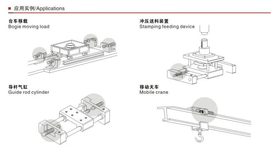 Bộ giảm chấn ACD hãng AKS, xi lanh giảm chấn ACD hãng AKS ACD2030, ACD2035, ACD2050