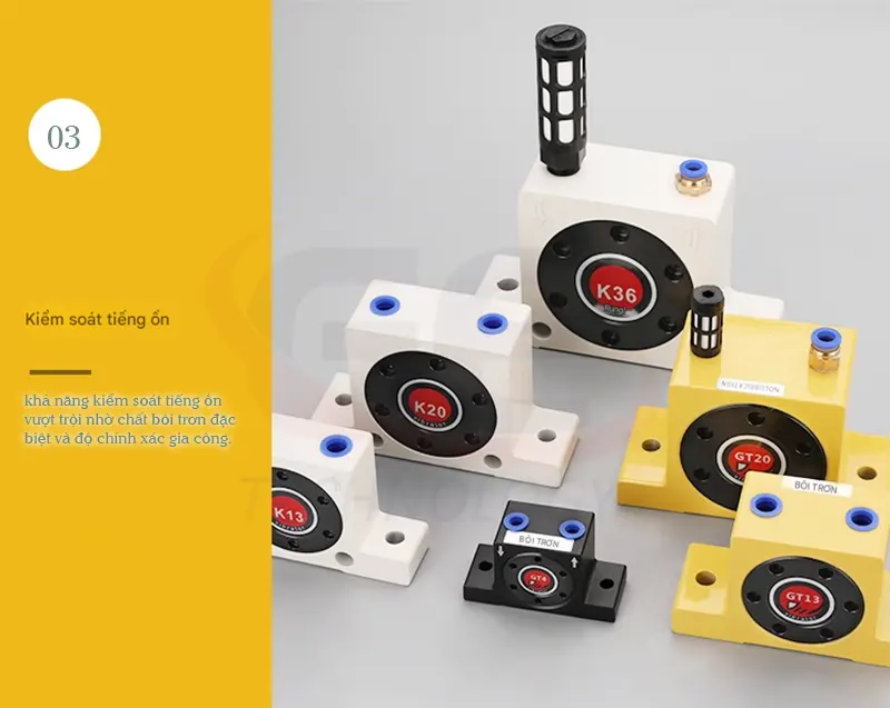 búa rung khí nén - búa rung hơi - kiểm soát tiếng ồn