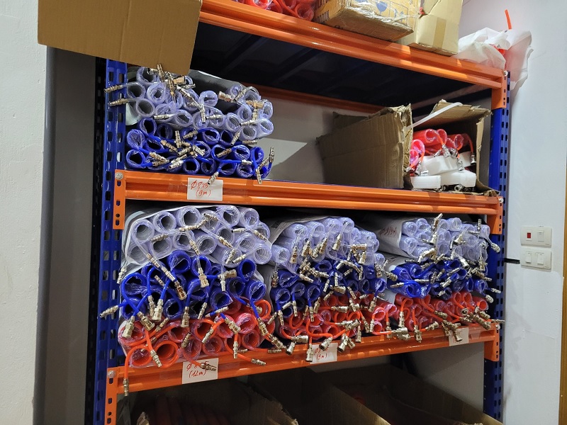 Ống dây khí xoắn PU phi 4, phi 6, phi 8, phi 10, phi 12 dài 3m, 6m, 9m, 12m, 15m ống dây xoắn khí nén