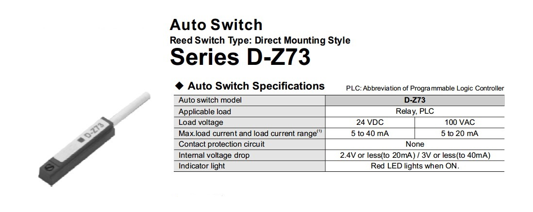Cảm biến xi lanh D-Z73 hãng AKS, Cảm biến xi lanh khí D-Z73 hãng AKS, Cảm biến từ D-Z73