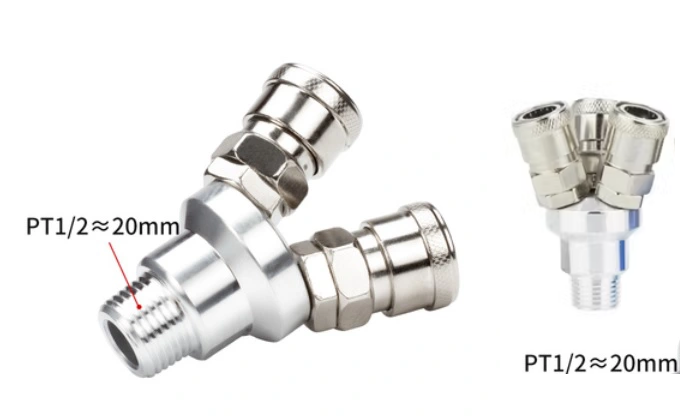 Khớp nối nhanh SMV-M và SMY-M, bộ chia khí SMV-M và SMY-M, chạc chia khí SMV-M và SMY-M ren ngoài 1/2