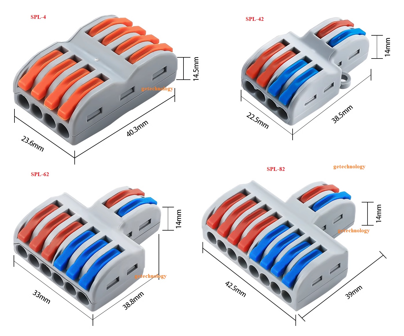 Cút Nối Dây Điện SPL-1 SPL-2, SPL-3, SPL-4, SPL-42, SPL-62, SPL-63 SPL-82, SPL-84, SPL-93 đầu nối nhanh dây điện SPL-3, SPL-4, SPL-42, SPL-62, SPL-63 SPL-8, SPL-84, SPL-93 32A 250V/4KV, Cút Nối Dây Điện Nhanh SPL