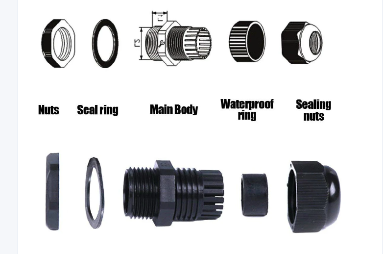 Cút siết cáp, ốc siết cáp nhựa, cút xiết cáp, ốc xiết cáp nhựa CHCC