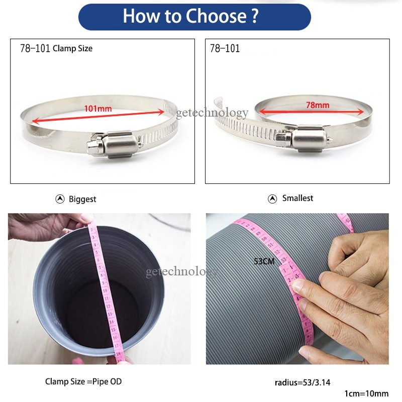Đai siết ống nước, đai siết ống, đai siết cổ dê, đai xiết ống, đai siết -quai nhê, vòng đai xiết có thể điều chỉnh kích cỡ