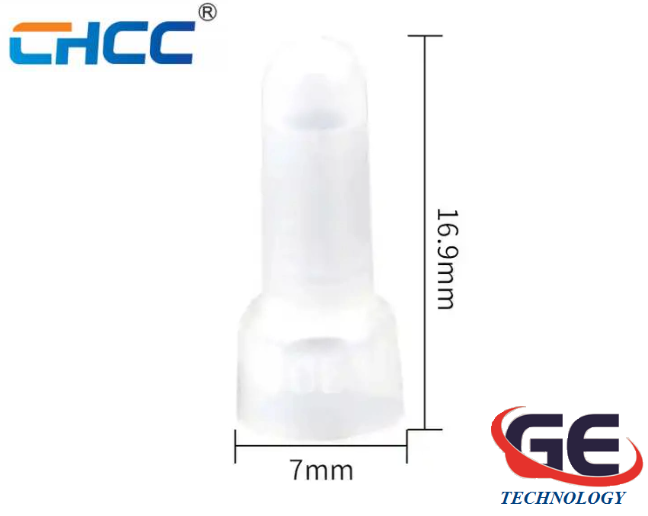 Đầu cốt chụp, đầu cos chụp, đầu chụp cốt nối, đầu cốt nối dây điện CE-1X, CE-2X, CE-5X, CE-8X  hãng CHCC