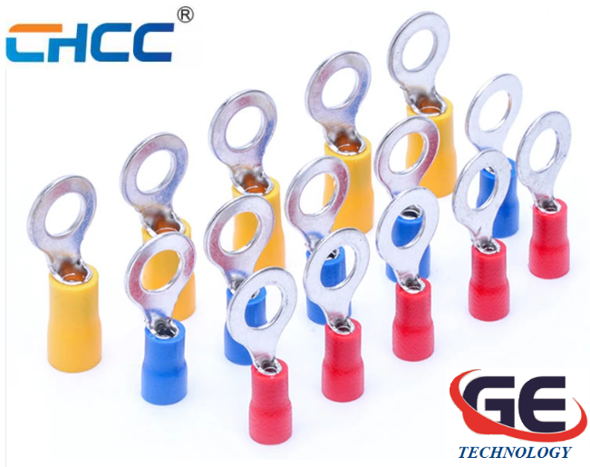 Đầu cốt tròn bọc nhựa, Đầu cos tròn bọc nhựa RV1.25-3.2, RV1.25-4S, RV1.25-5, RV1.25-5S, RV1.25-6, RV1.25-8, RV2-4S, RV2-5S, RV2-6, RV2-8, RV3.5-5, RV5.5-4 hãng CHCC