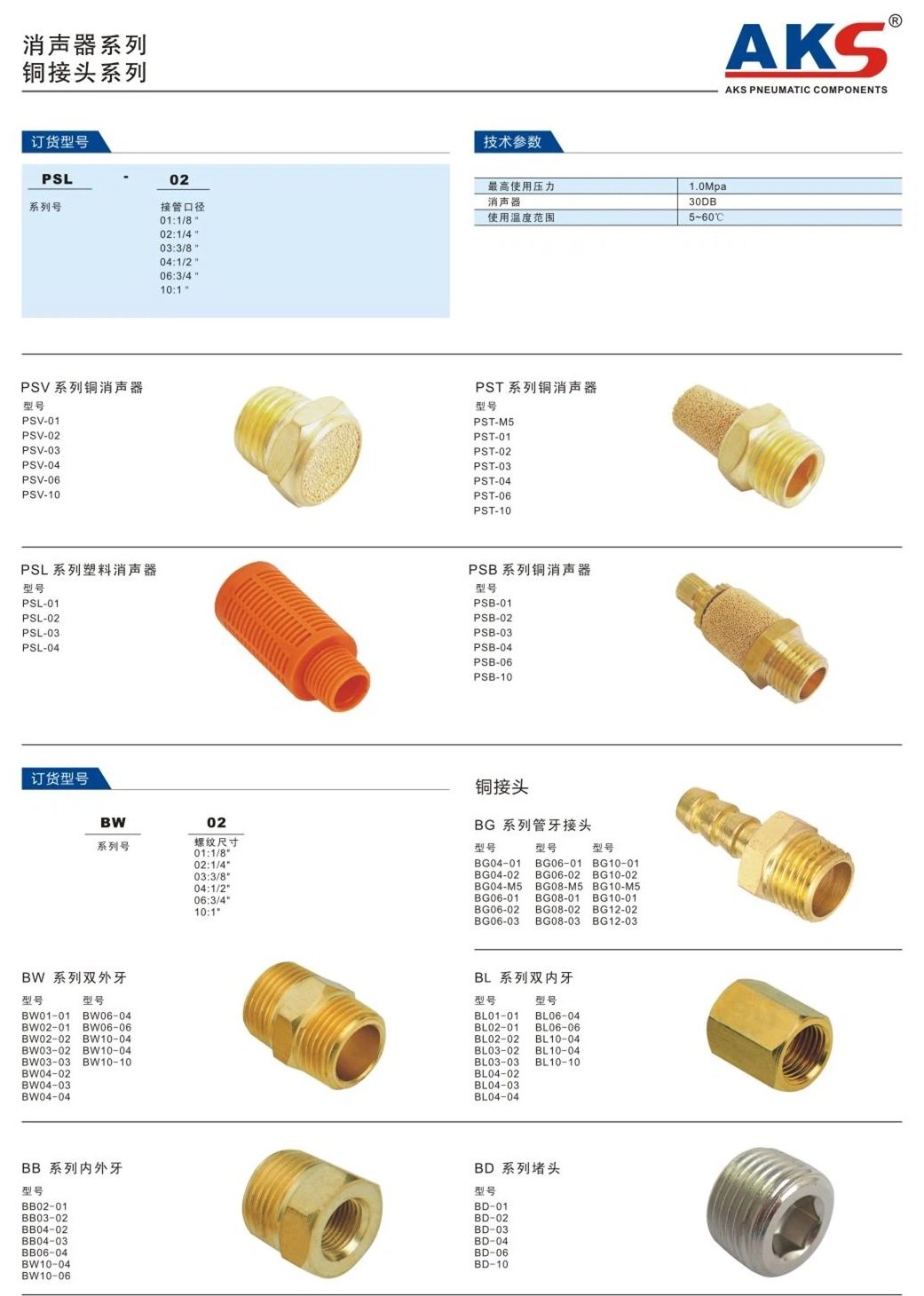 ĐẦU NỐI REN TRONG BẰNG ĐỒNG AKS, KHỚP NỐI REN TRONG AKS, MĂNG SÔNG THAU ĐỀU HAI REN TRONG BẰNG ĐỒNG AKS BL01-01, BL02-01, BL02-02, BL03-03, BL03-02, BL04-02, BL04-03, BL04-04, BL 06-04, BL06-06, BL10-04, BL10-10