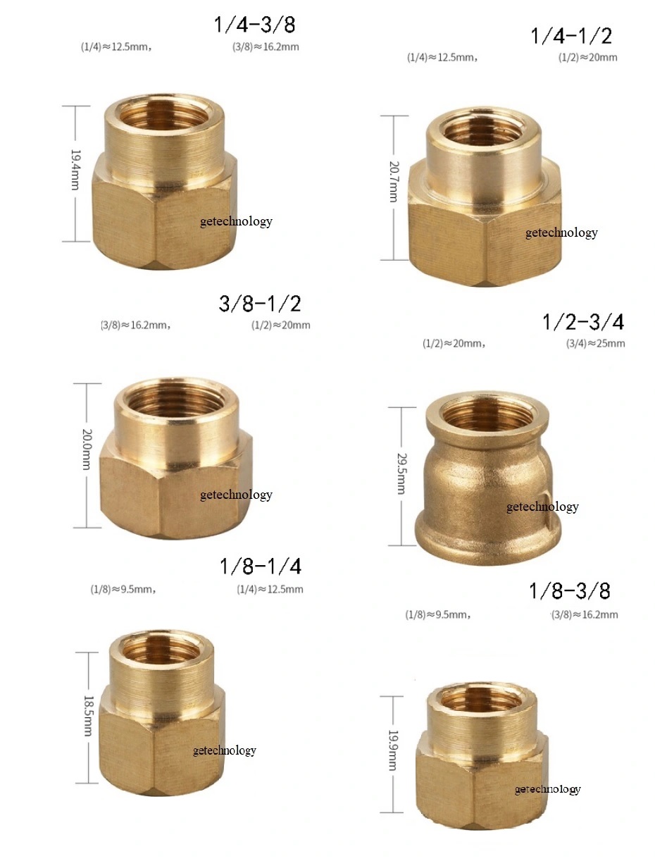 Đầu nối ren trong bằng đồng, Khớp nối ren trong, Măng sông thau đều hai ren trong bằng đồng ren lệch