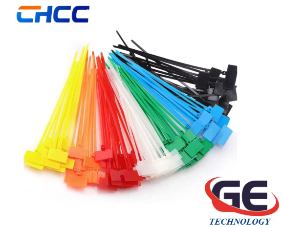 Dây thít đánh dấu, dây rút nhựa để đánh dấu, dây lạt thít nhựa có bảng đánh dấu CHCC