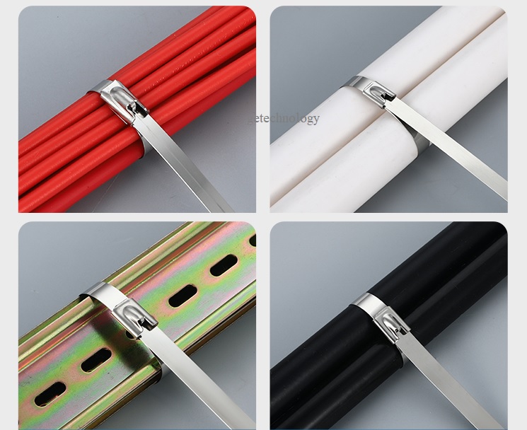 Dây thít inox 304 thép không gỉ, dây lạt inox 304, Dây rút inox 304, Dây siết bằng inox 304, dây cáp kim loại tự khóa cáp chịu nhiệt