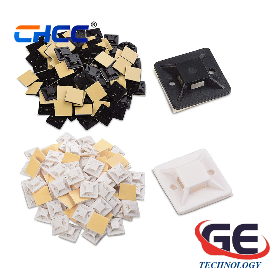 Đế dán cố định dây rút dây thít nhựa, miếng dán cố định dây thít, gối đỡ dây điện CHCC-20, CHCC-25, CHCC-30, CHCC-40 hãng CHCC