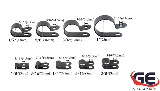 Gối đỡ dây điện, nẹp dây điện, kẹp dây điện 1/8R 3/16R 1/4R 5/16R 1/2R 8R 4R 1R 17/16R 5/4R 3/2R hãng CHCC
