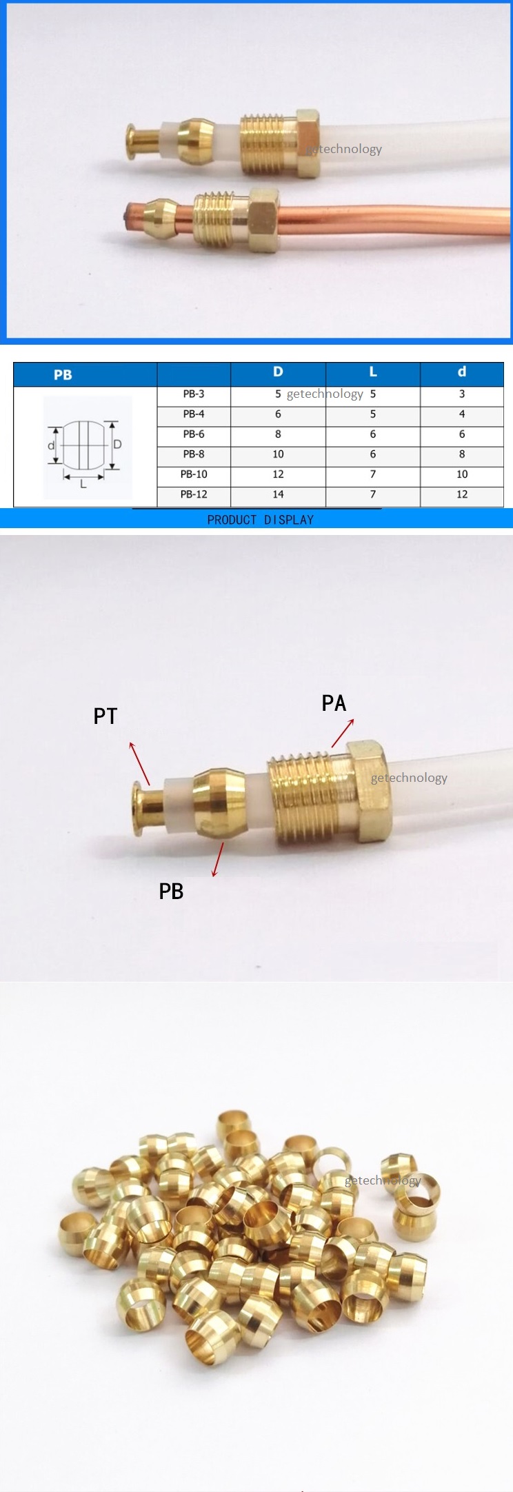 Hạt bắp đồng, Hạt bắp nối ống đồng, nhẫn gài ống,Hạt bắp nối ống, Hạt bắp thau, Hạt bắp siết ống đồng