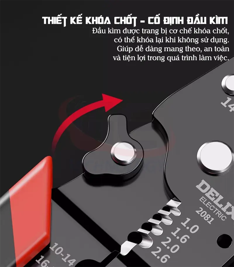 kìm bấm cos thép hợp kim, kìm ép cos chống gỉ