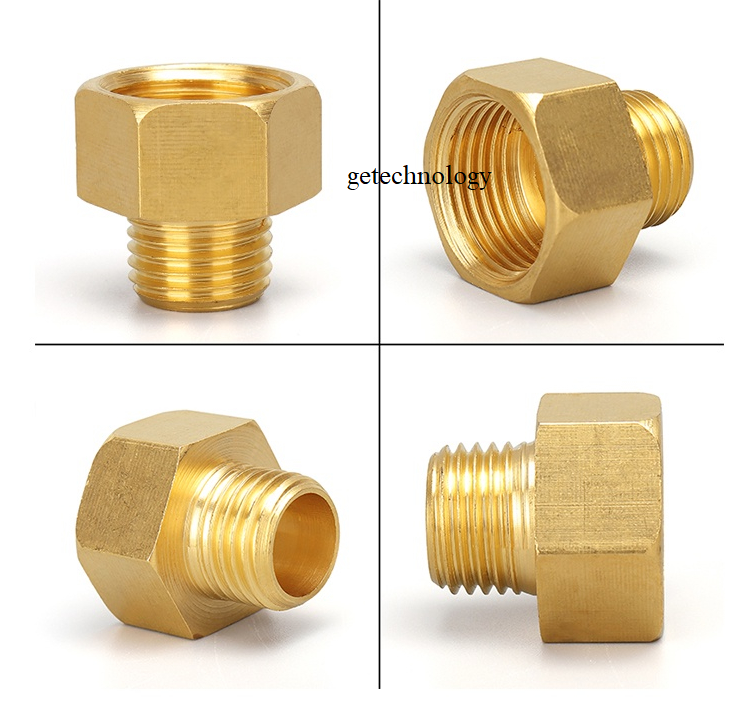 Lơ đồng, Lơ thu đồng ren trong ren ngoài hệ G - Bằng đồng (Brass Adaptor female to male) cà rá ngược, khớp nối ren đồng, đầu nối ren đồng