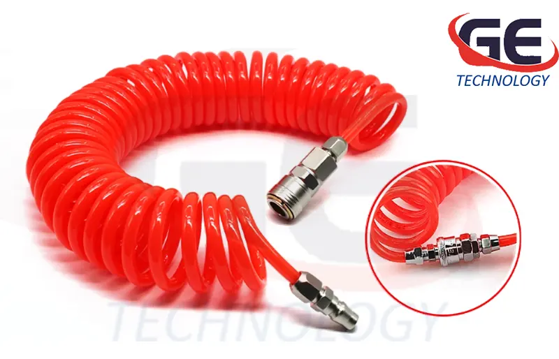 ống dây khí xoắn PU, ống xoắn khí nén