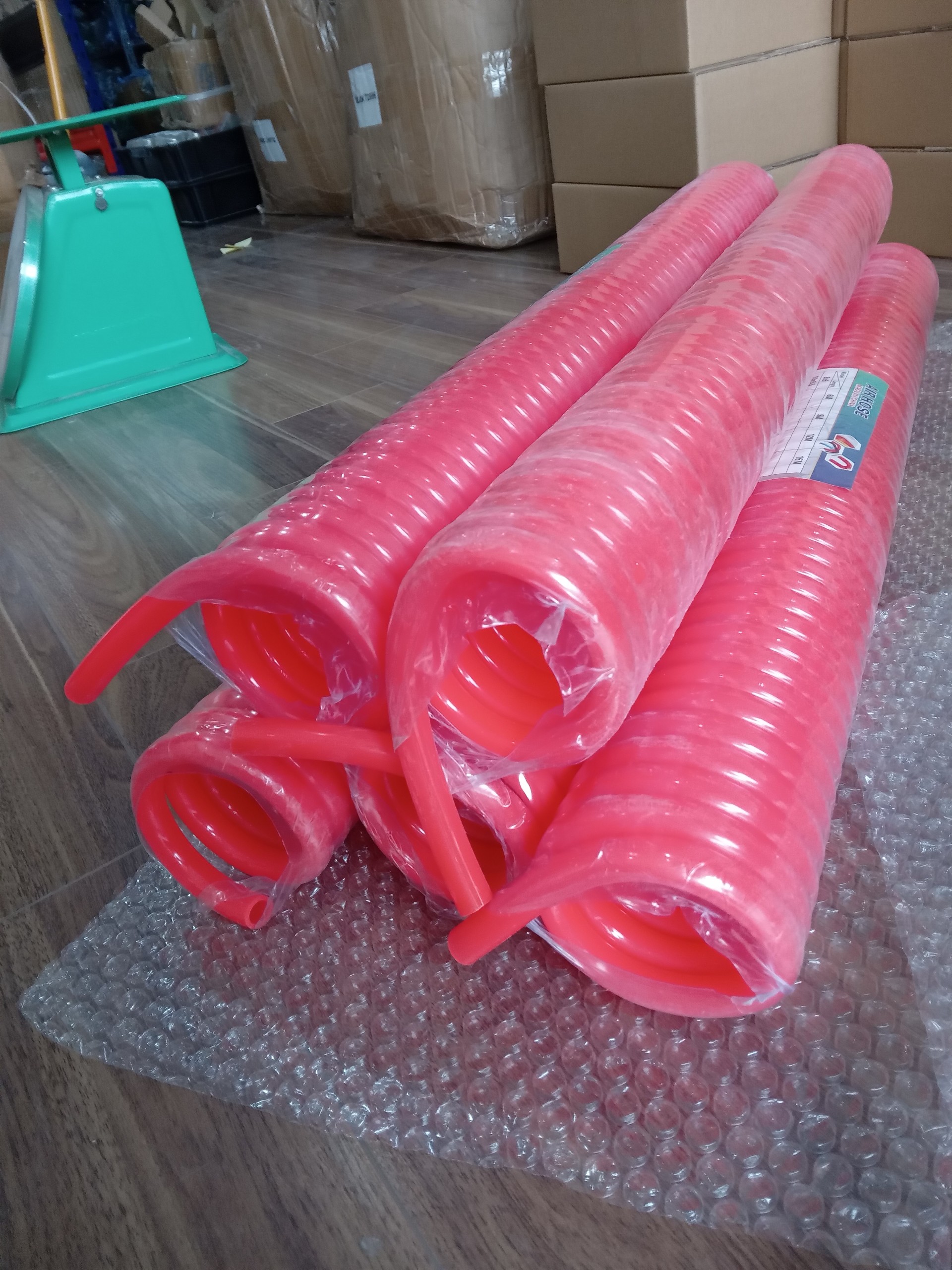 Ống dây khí xoắn PU phi 8, phi 10, phi 12 dài 3m, 6m, 9m, 12m, ống dây xoắn khí nén