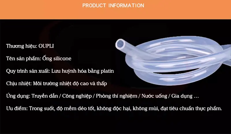 ống silicon trong suốt, ống silicon chịu nhiệt