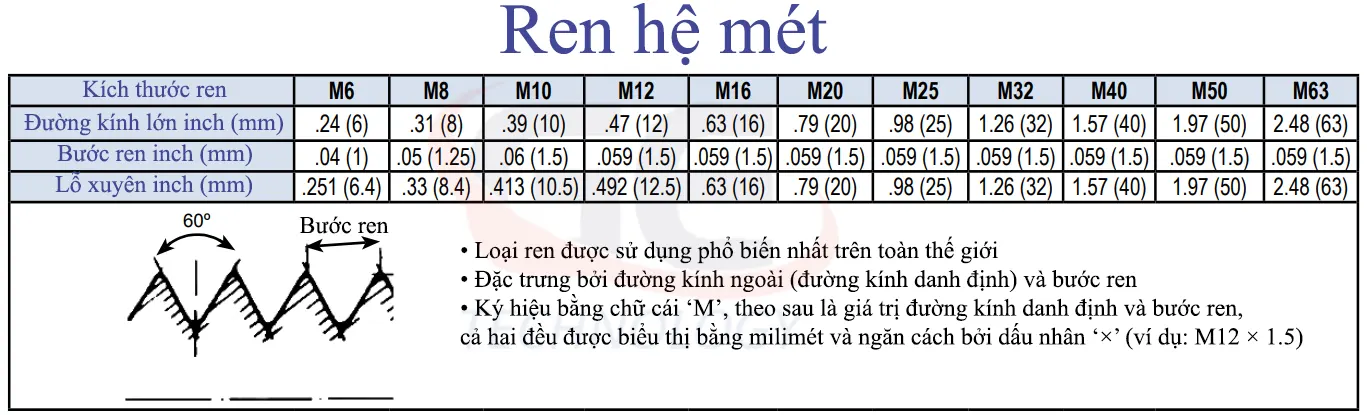 Ren hệ mét