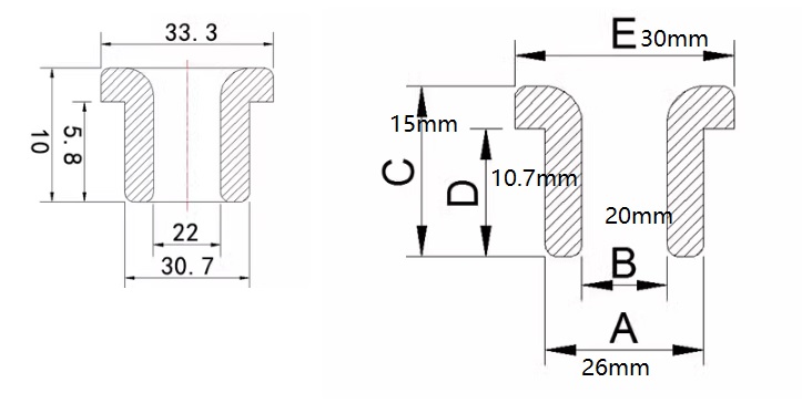 Dây mắt sứ bằng gốm, mắt sứ đi dây bằng gốm, gốm mắt sứ 95, mắt gốm sứ xỏ chỉ, mắt gốm sứ