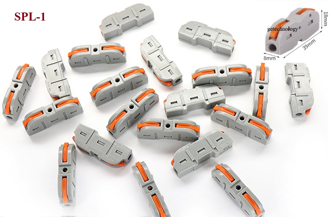 Cút Nối Dây Điện SPL-1 SPL-2, SPL-3, SPL-4, SPL-42, SPL-62, SPL-82 đầu nối nhanh dây điện SPL-3, SPL-4, SPL-42, SPL-62, SPL-82- 32A 250V/4KV, Cút Nối Dây Điện Nhanh SPL