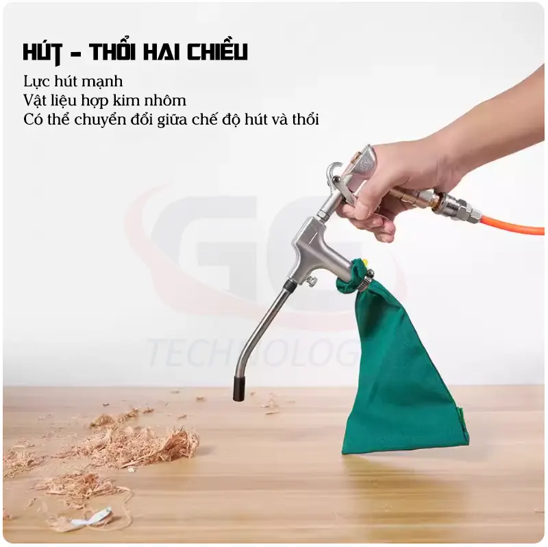 súng hút thổi khí nén, súng khí nén công nghiệp,