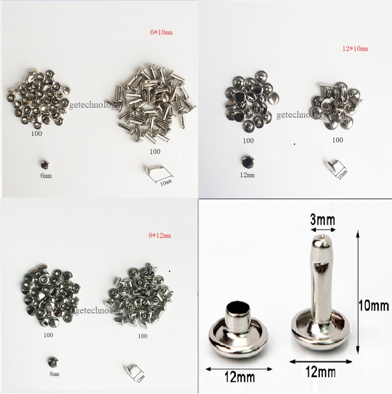 Đinh tán 2 đầu, đinh tán đầu dù, đinh tán 2 đầu tròn