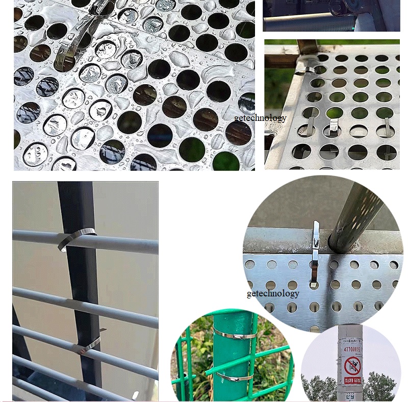 Dây thít inox 304 thép không gỉ, dây lạt inox 304, Dây rút inox 304, Dây siết bằng inox 304, dây cáp kim loại tự khóa cáp chịu nhiệt