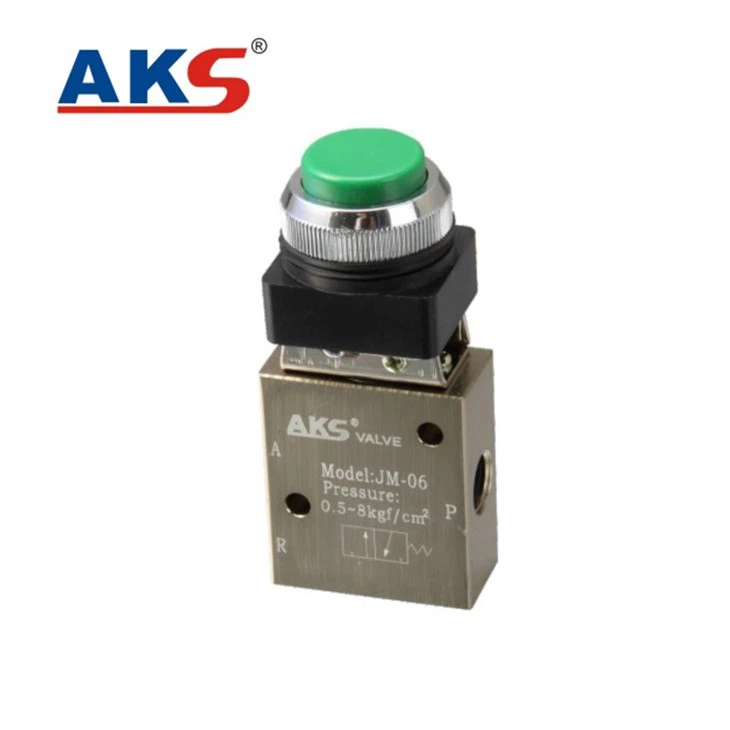 Van cơ khí nén AKS, Van nút ấn khí nén AKS, Van cơ khí AKS model MOV321, JMJ522, MV522