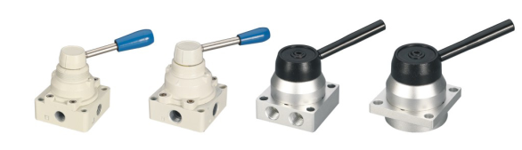 Van hơi gạt tay K34R6 , Van gạt tay K34R6, Van gạt tay khí nén K34R6 hãng AKS K34R6-8, K34R6-08D