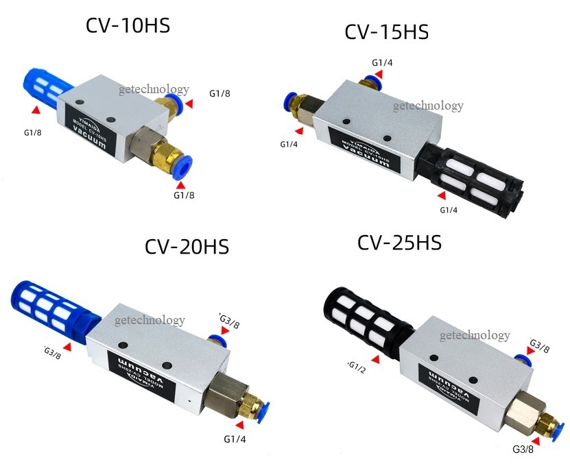 Bộ tạo chân không CV-10HS CV-15HS CV-20HS CV-25HS CV-30HS Van hút chân không CV-10HS CV-15HS CV-20HS CV-25HS CV-30HS