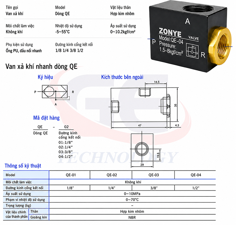 Van xả nhanh khí nén QE, van xả nhanh QE-01, van xả nhanh QE-02, van xả nhanh QE-03, van xả nhanh QE-04, van xả khí nén, van xả nhanh khí nén, van khí nén QE, van xả khí nhanh, van thoát khí nén, van xả khí công nghiệp, van khí nén công nghiệp, van xả nhanh G1/8, van xả nhanh G1/4, van xả nhanh G3/8, van xả nhanh G1/2