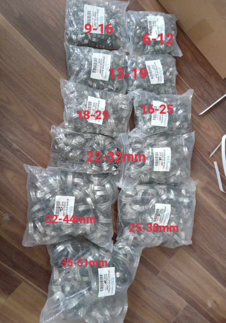 Đai siết ống nước, đai siết ống, đai siết cổ dê, đai xiết ống, đai siết -quai nhê, vòng đai xiết có thể điều chỉnh kích cỡ