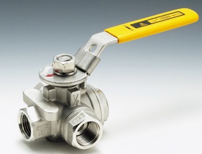 Stainless Steel 3 Way T-port Ball Valve Type 1000