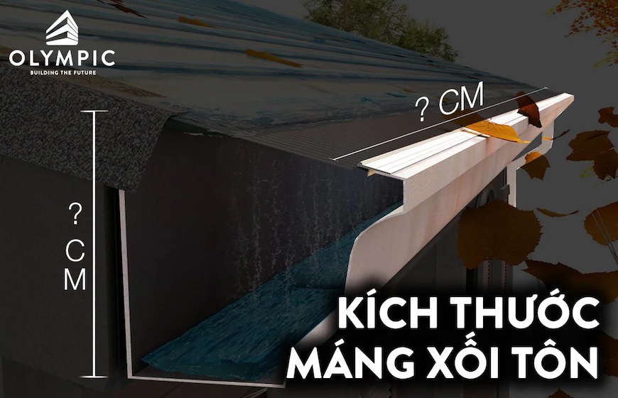 Bảng kích thước tiêu chuẩn của máng xối tôn
