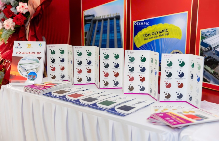Bảng màu tôn 1 lớp Olympic Plus